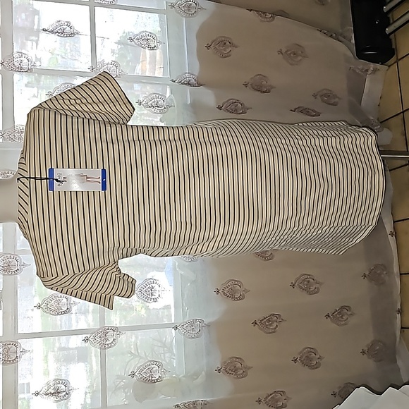 Palm Moss(Green) Striped T-Shirt Dress - Picture 8 of 11